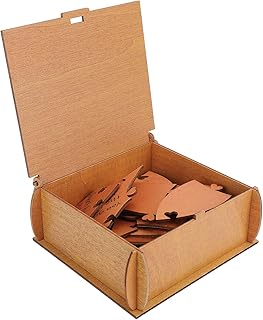 Comprar Aramox Heart Shape -Puzzle Elegant Light Brown Craft Saw Puzzle para el Aniversario con Caja de Madera