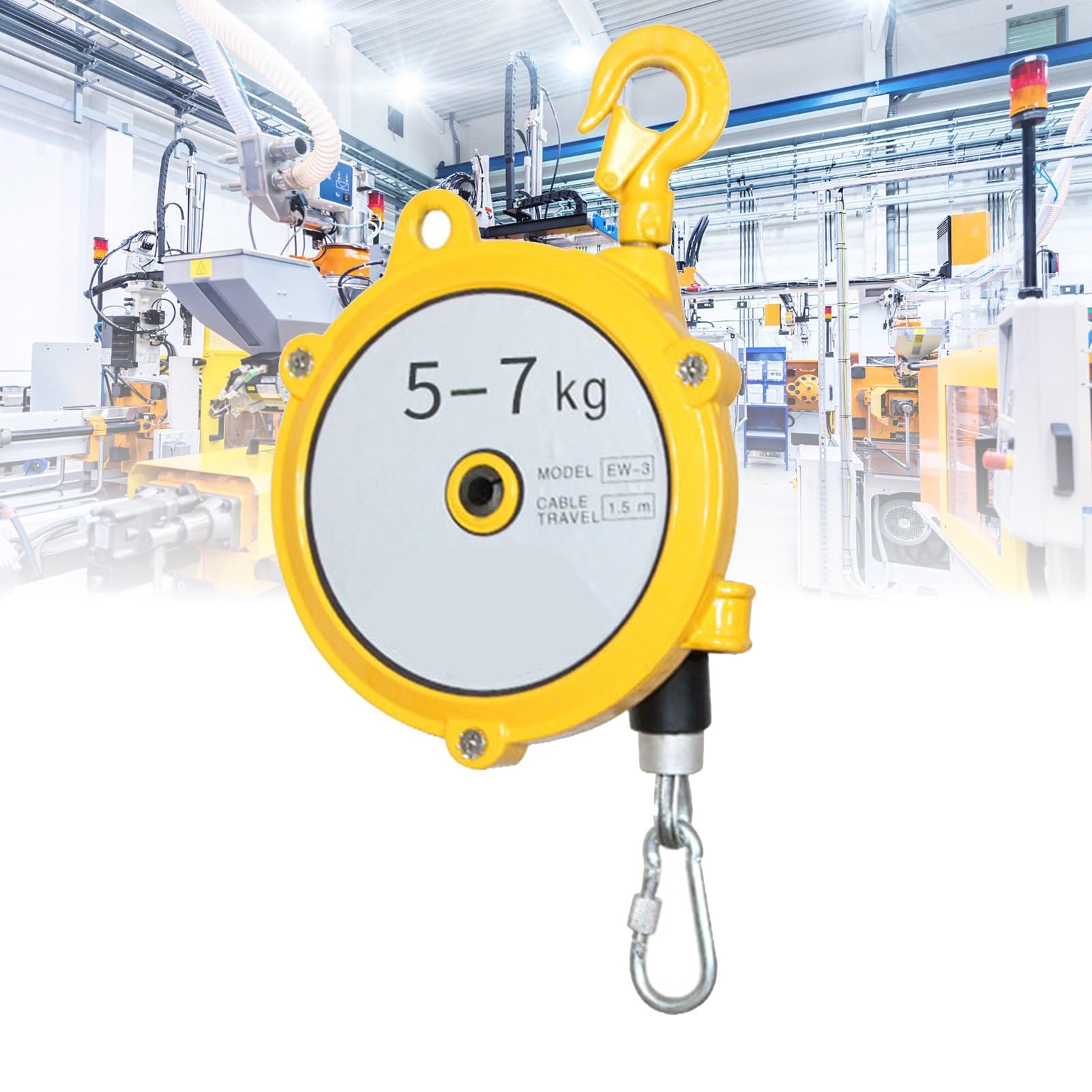 WEKONUMEX Retractable Spring Balancer, Spring Balancer Adjustable With Hook And Wire Rope Multiple Loads(5-7kg)
