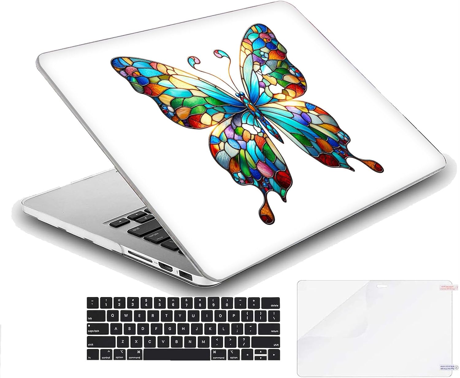 Compatible with MacBook Neo 13-inch, Hard Shell Case with Keyboard Cover and Screen Protector (A3404 A18 Pro chip, 2026 Release) - Butterflies MC22829