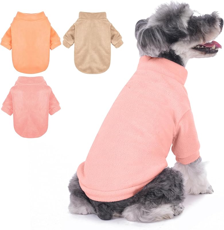 Suéter para Cães Pequenos GYALAPERI com Gola Alta e Cores Variadas DSOL3P, Pacote com 3
