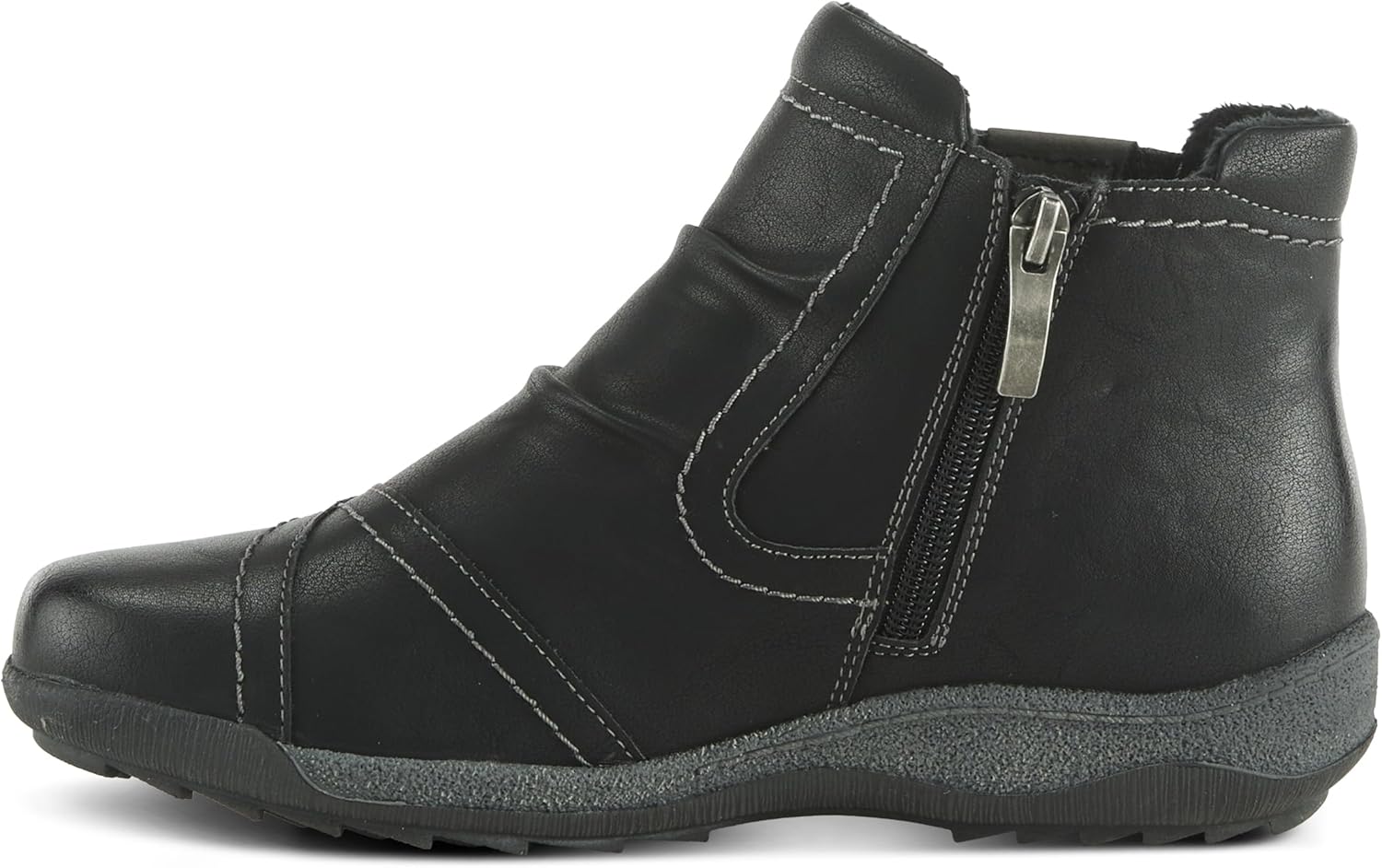 Spring Step Women’s Atella Bootie – Comfortable Low Heel Ankle Boot with Zipper Closure, Water Resistant, Shock Absorbent Sole, Vegan Friendly Everyday Use