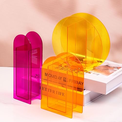 Miniatura 6 de Jarrón acrílico amarillo redondo para decoración estética moderna de habitación, jarrón decorativo de plástico para dormitorio, mesa de sala de