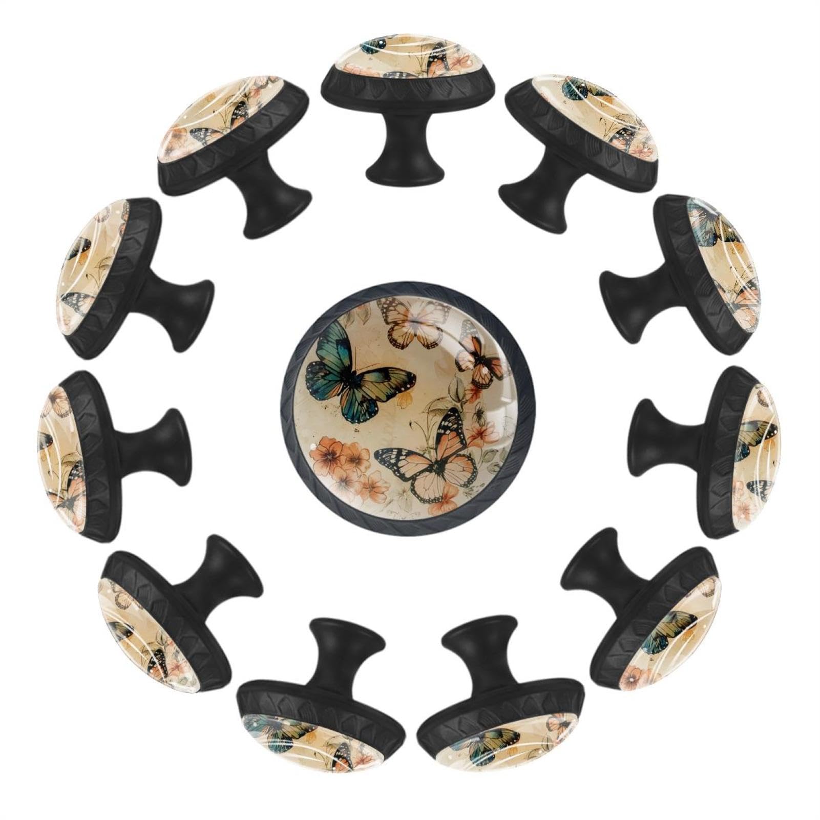 Boutons de tiroir vintage en verre pour rénover un meuble usé