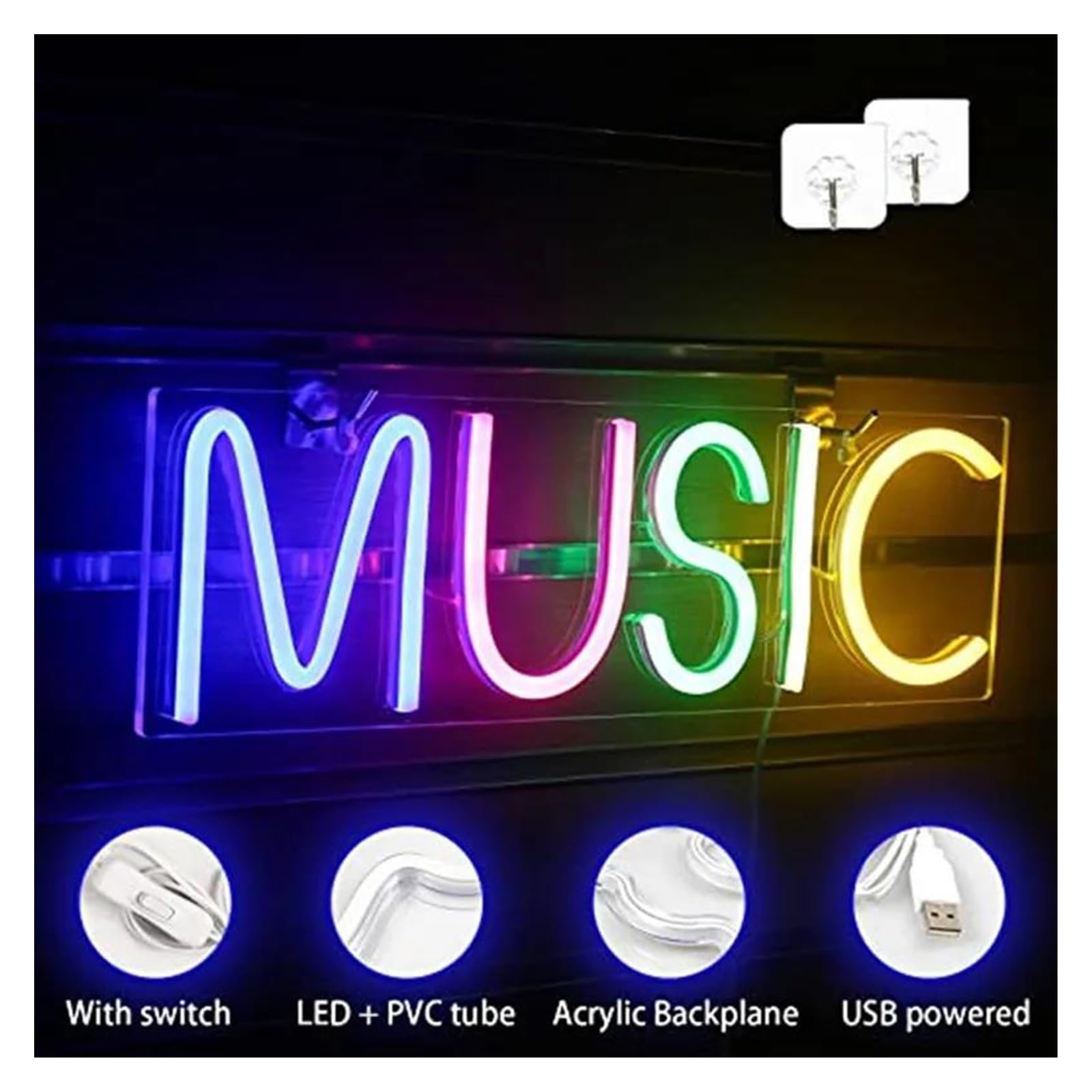 Insegna al Neon LED Musica Insegna Al Neon Personalizzata Led Matrimonio Casa Camera Festa Di Compleanno Bar Negozio Decorazione Decorazione Della Parete