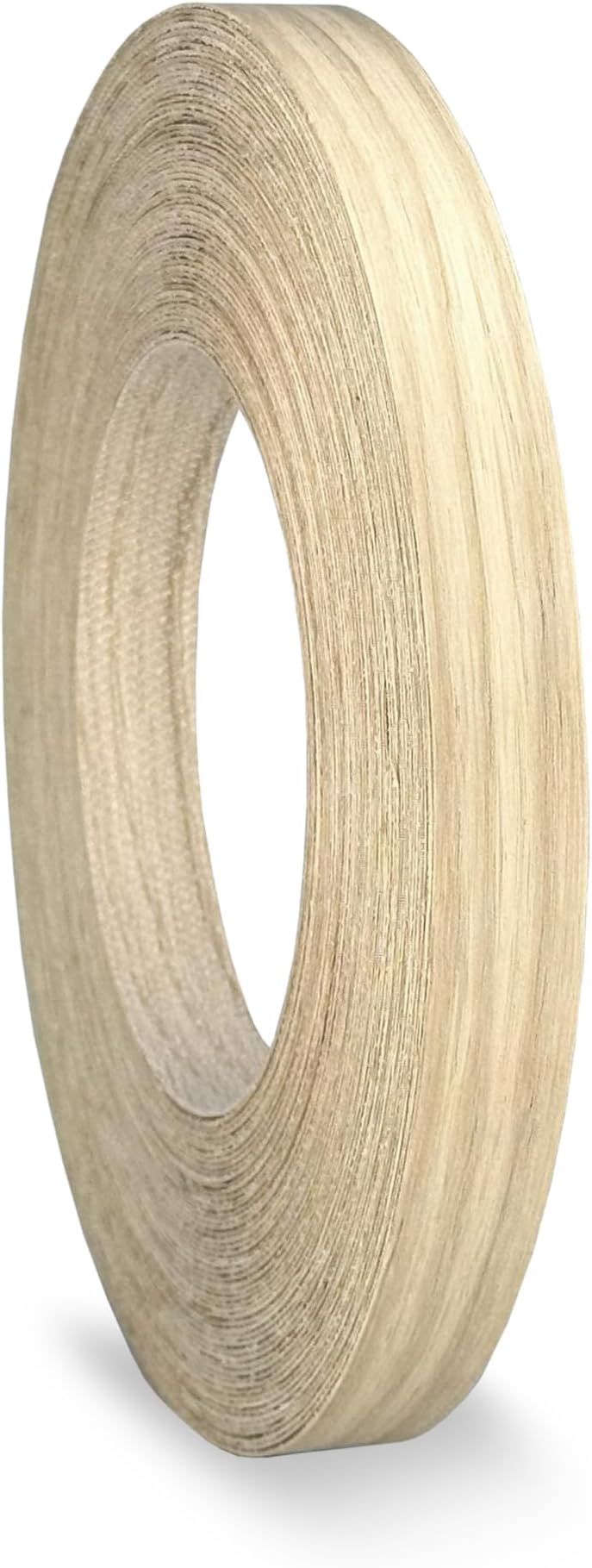White Oak Veneer Edge Banding 3/4 inch x 50 ft Iron On Adhesive Real Wood Flexible Edging Glue Tape Trim Laminate Plywood Furniture Countertop Cabinet Formica Repair Strip Molding Roll Easy Trimmer