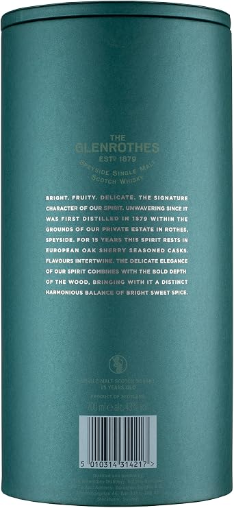 The Glenrothes 15 Year Old Speyside Single Malt