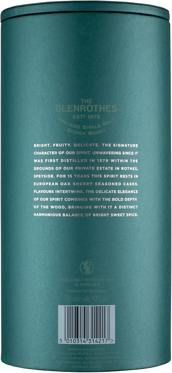 The Glenrothes 15 Year Old Speyside Single Malt