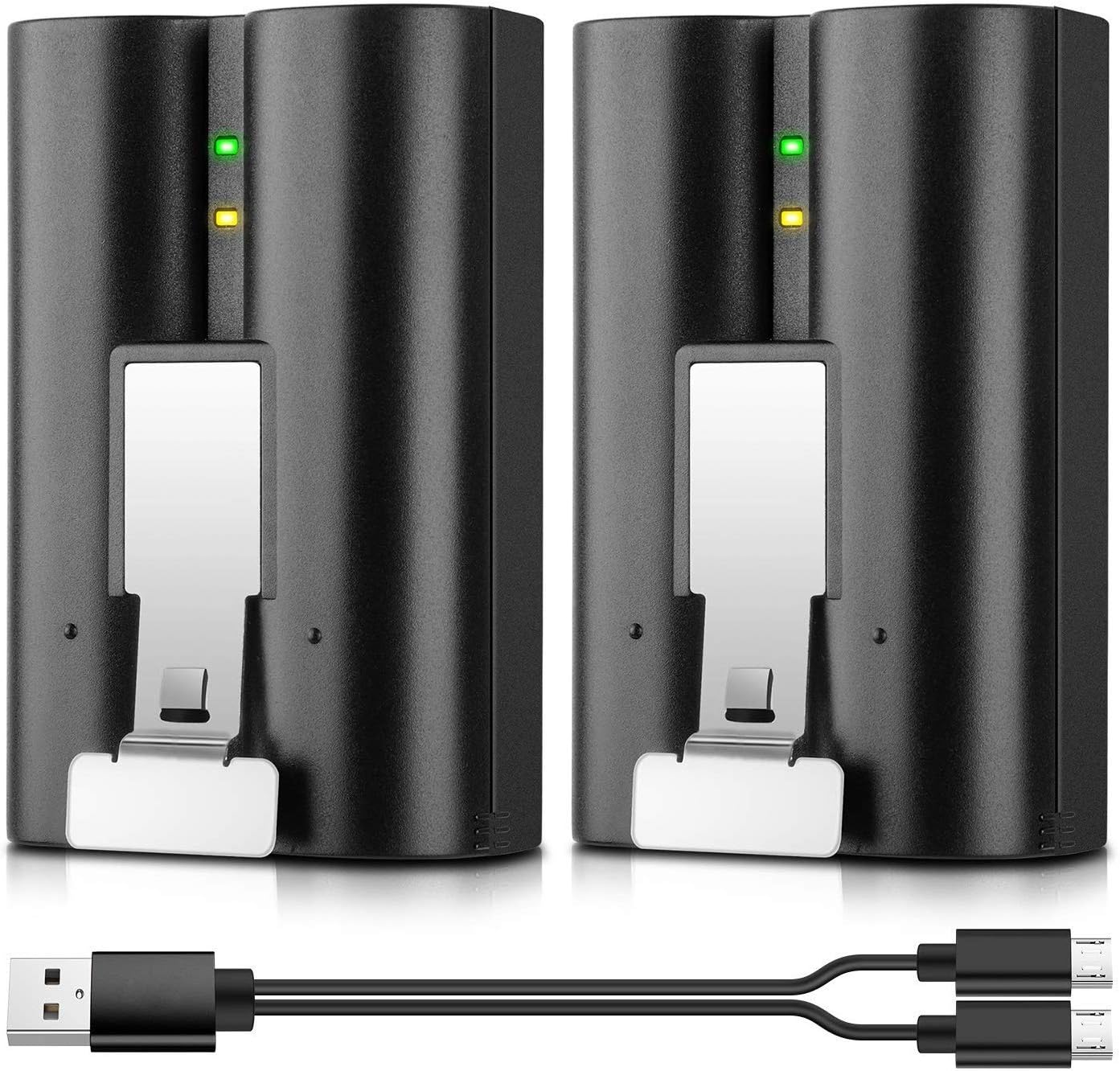 ENEGON Replacement Batteries (2-Pack) and 2 in 1 Charging Cable Compatible for Ring Video Doorbell 2 / Ring Spotlight Camera/Stick Up Cam/Door View Cam/Ring Peephole Cam/Ring Doorbell 3
