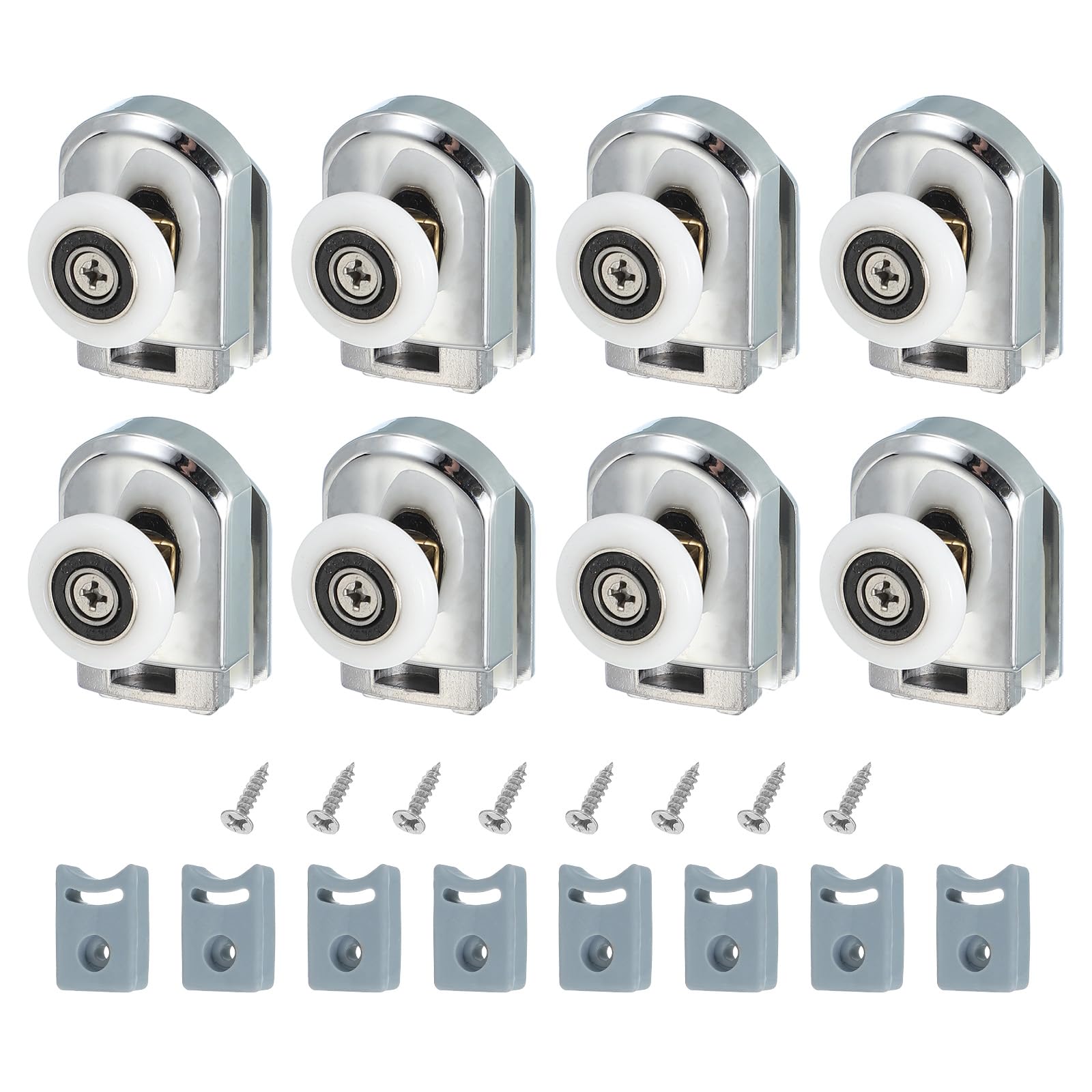 Glissières de porte de douche bloquées ? Kit 8 roulettes 23 mm anti-collision pour réparer le verre