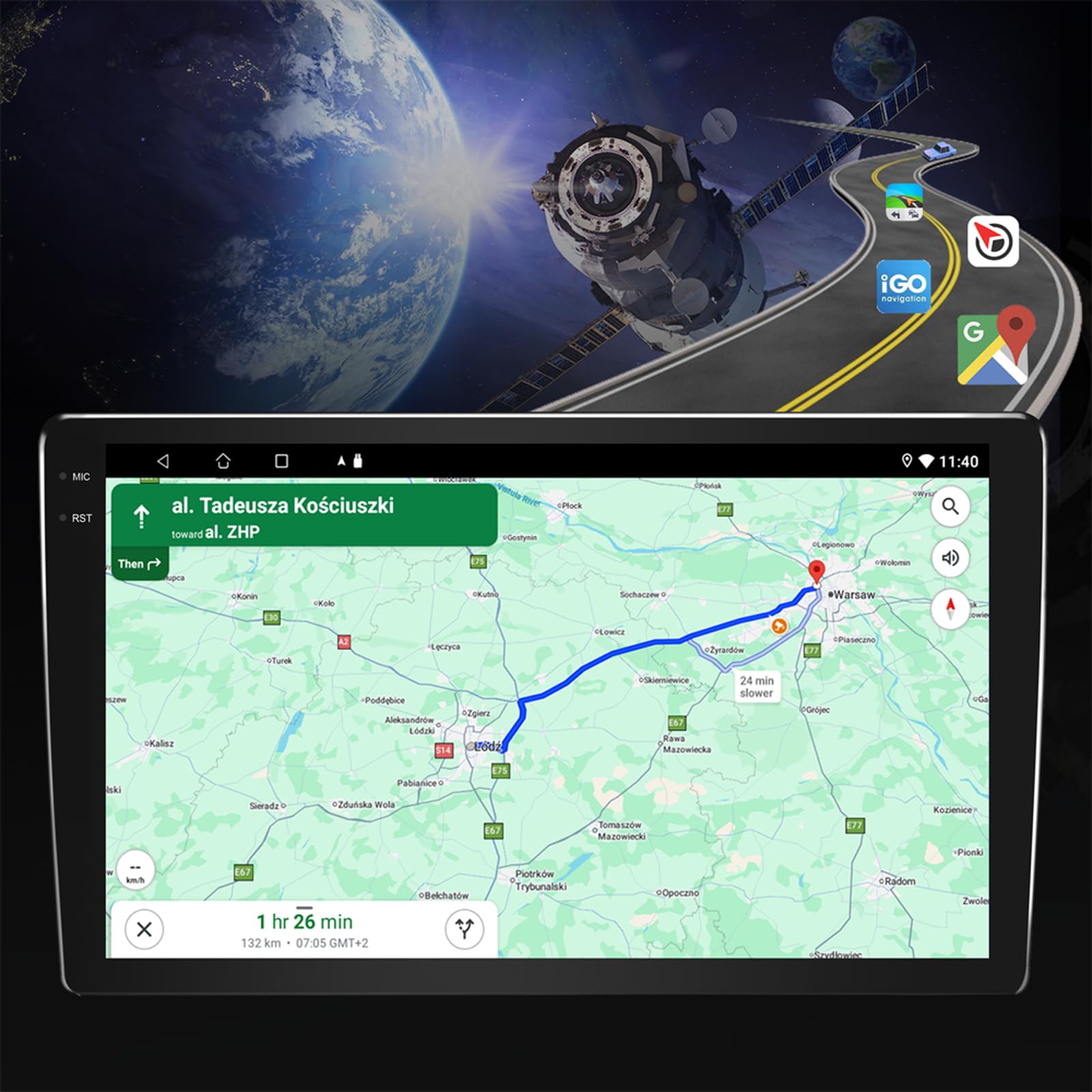 Radio samochodowe do FORD FOCUS MK3 2011-2019, system Android 13 4GB+64GB z Carplay Android Auto, 9-calowy qled ekran dotykowy, obsługuje Nawigację GPS WLAN BT LTE