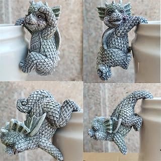 Dragon Statue, Mysticalls Garden Meditated Dragon Statue Collection, Zen Yoga Dragon Garden Decoration Dragon Buddha Art Sculptures, Garden Dragon Outdoor Decorations (4PCS-Baby)