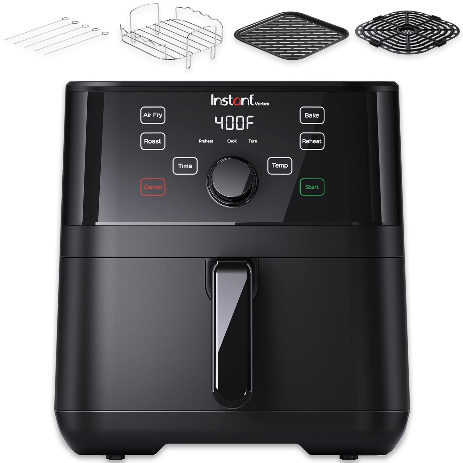 Instant Pot Vortex 5 7QT Air Fryer With Accessories Custom Smart Cooking Programs 4-in-1 Functions that Crisps Roasts