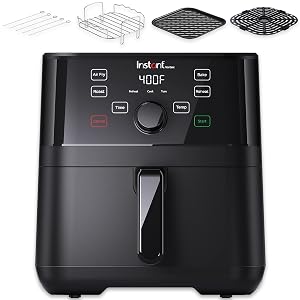 Instant Pot Vortex 5 7QT Air Fryer With Accessories Custom Smart Cooking Programs 4-in-1 Functions that Crisps Roasts