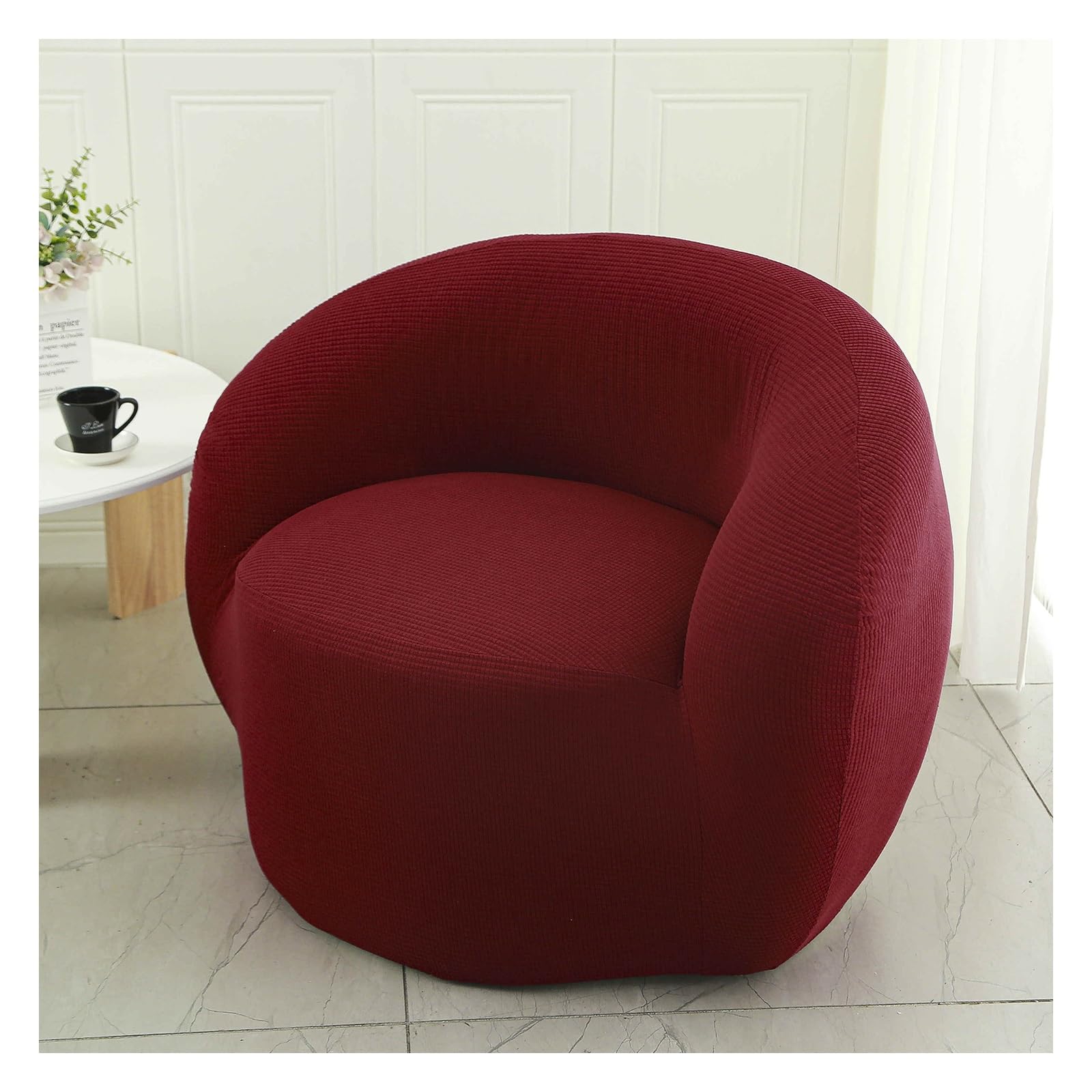 Miecoae S14 Stretch Armchair Slipcovers Armchair Cover For Sofa Swivel Barrel Chair Cover, Swivel Accent Chair Slipcover Barrel Armchairs Sofa Cover Club Chair Couch Cover(,Single Person)