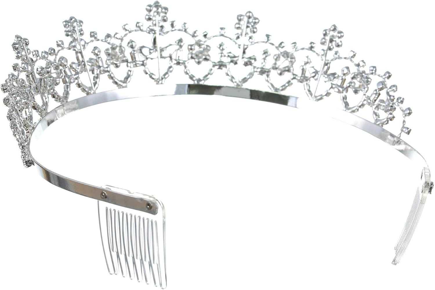 SAMKY Gorgeous Flower Design Rhinestone Crystal Bridal Tiara Crown T731