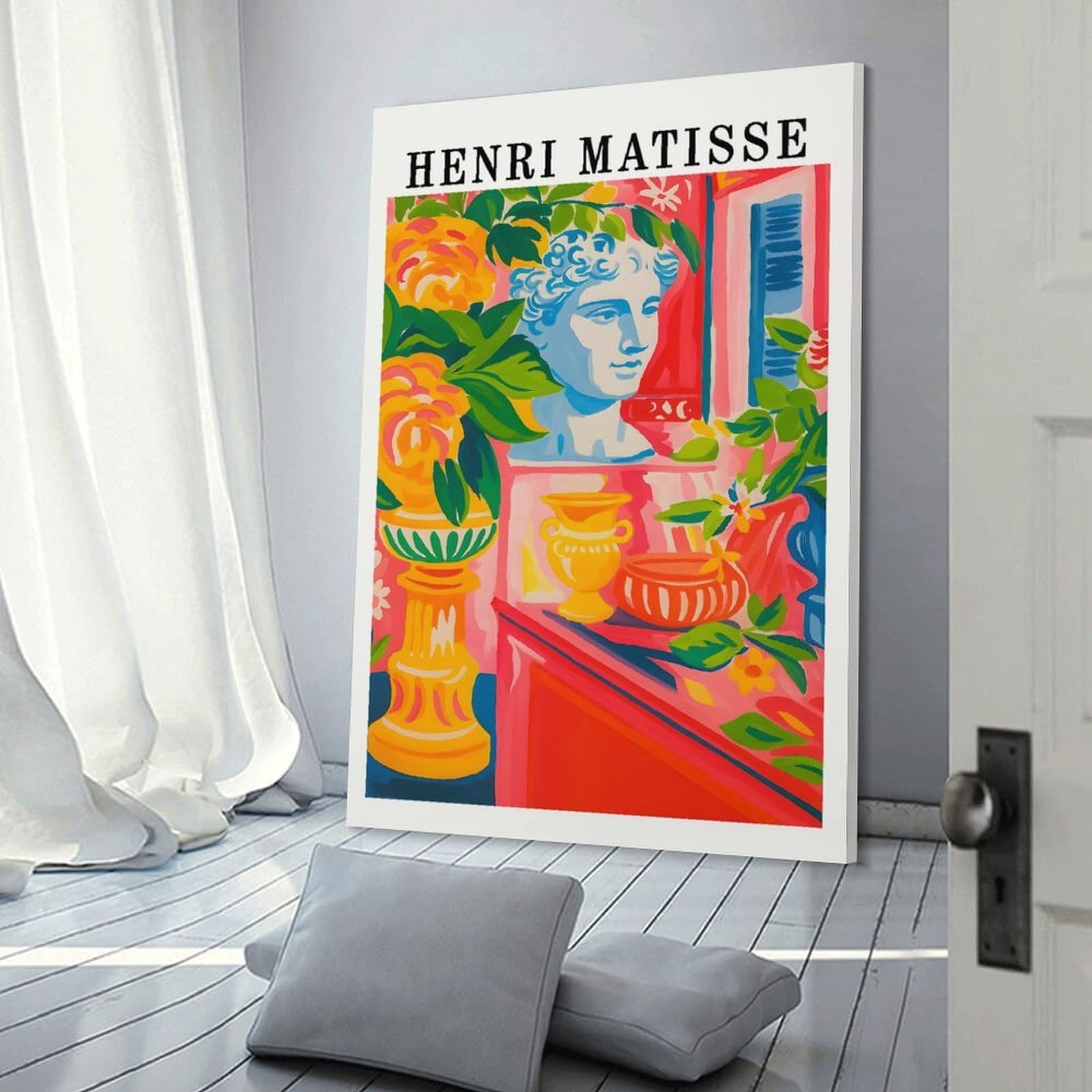 Junmoney Frame-Style-23 Henri Matisse Still Life Painting Canvas Art Print, 20X30inch(50X75cm), For Bedroom, Lounge Or Dressing Area, Canvas Wall Decor For Personal Spaces