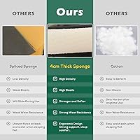 Vista 8 de Catre de camping plegable XL con colchón para adultos, cama de campamento de gran tamaño con bolsa de transporte, reclinable ajustable en 180°