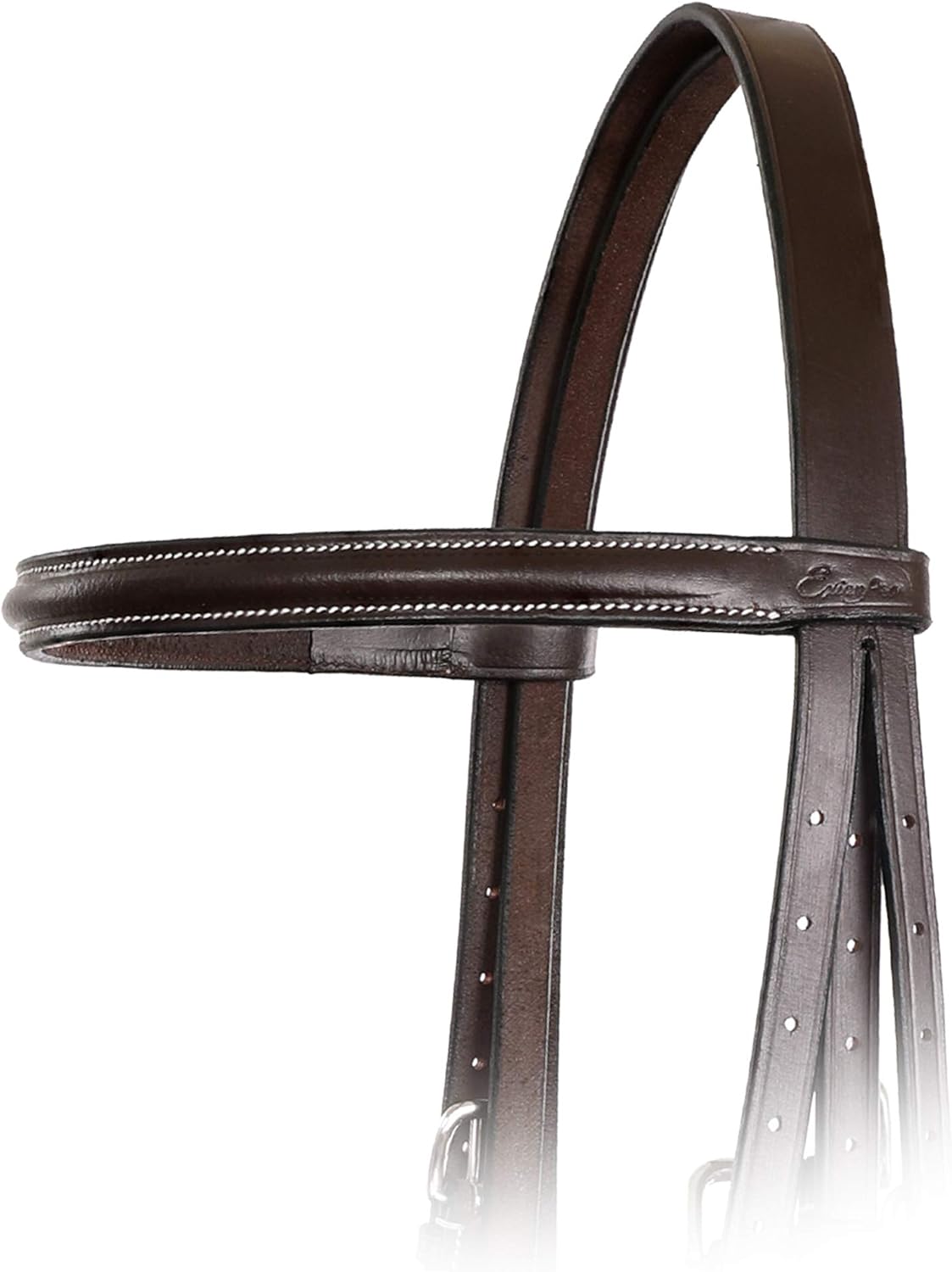 Exion Traditionally Hunter Bridle with Laced Reins | Premium Leather English Bridle for Horses | Jumping Snaffle Bridle | Equestrian Tack for Show Ring, Schooling & Training