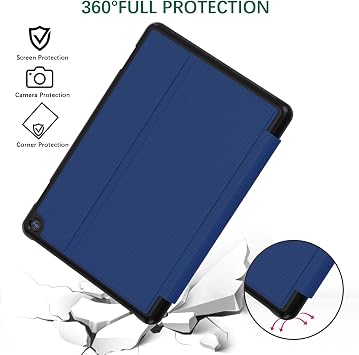 Tablet Case Fits 8 inch Tablet,Slim Soft TPU Back Smart Magnetic Stand Protective Cover,[Sleep/Wake](2024/2022/2020 Release)(Incompatible with iPad Samsung TCL 8inch Tablet) (Dark Blue)