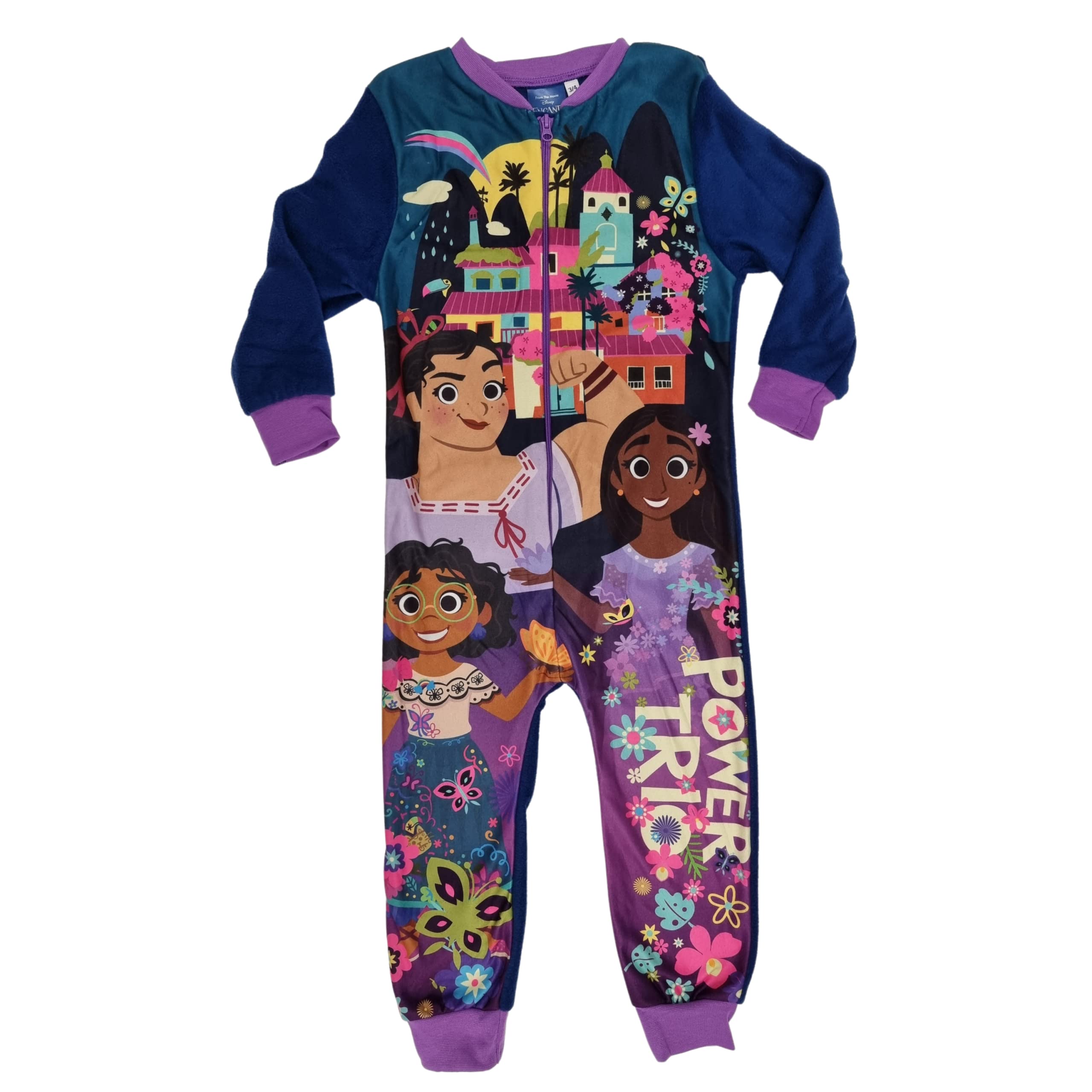 Disney Encanto Fleece Onesie, Sleepsuit Pyjama, Age 3-4yrs Multicoloured