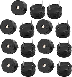 Aexit 15Pcs Miniature Security & Surveillance 3V Active Buzzer Magnetic Long Continous Beep Tone 12mm Horns & Sirens x 6.5mm