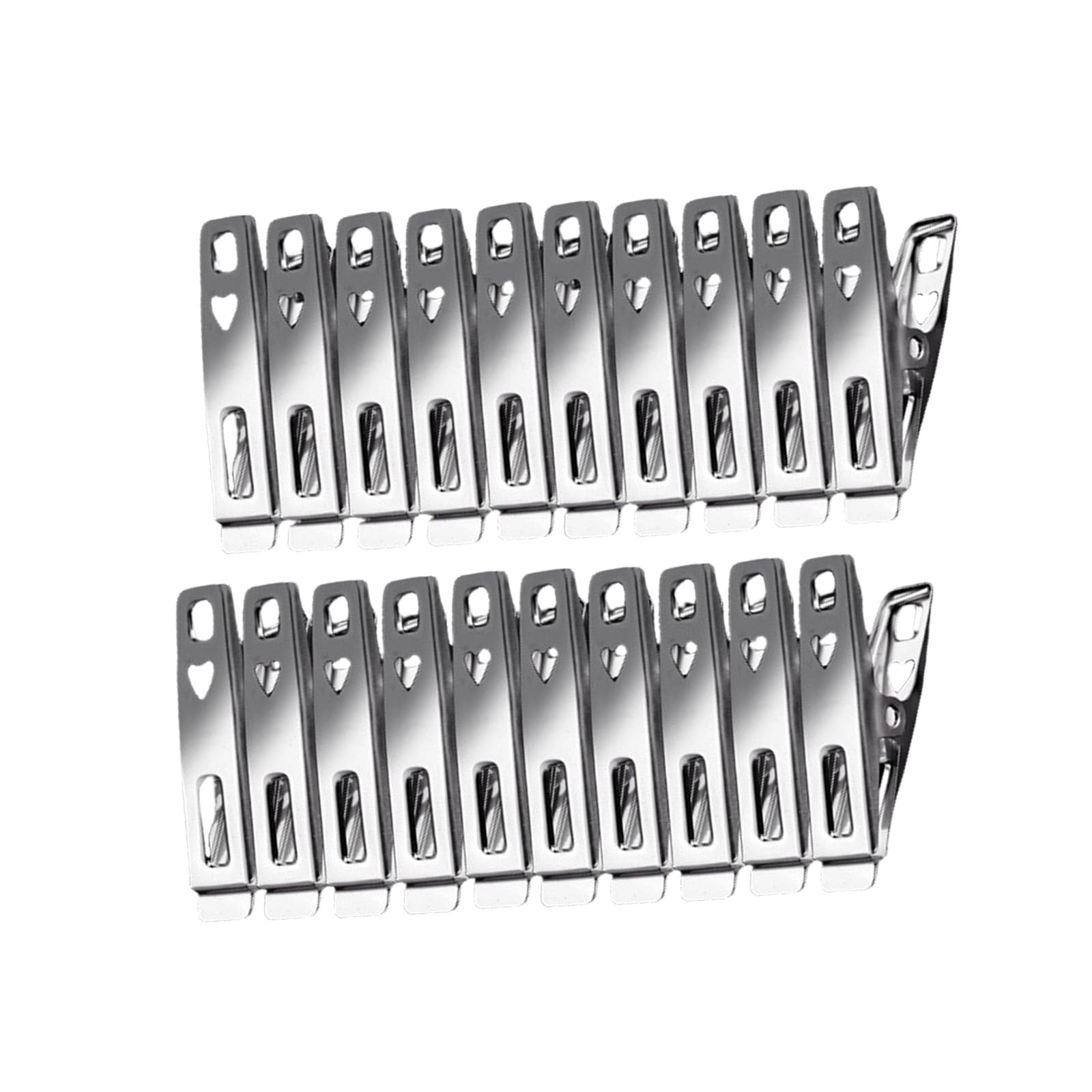 Mollette in acciaio inox, confezione da 20 mollette antiruggine per lavanderia, artigianato, cucina, organizzazione domestica, mollette per bucato