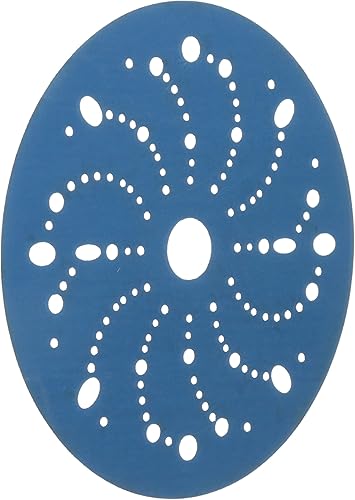 Miniatura 8 de 3M Hookit 36183 Discos abrasivos azules con múltiples agujeros, preparación de mezcla, preparación de pintura, 6 pulgadas, grado 600, 50 discoscaja
