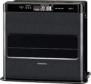 CORONA(コロナ) 石油ファンヒーター 【日本生産】 (木造12畳 / コンクリート17畳 まで) プレミアム消臭機能 ルーバースイング 省エネセンサー 入切タイマー リモコン付き ブラック FH-WZ4623BY(KG)