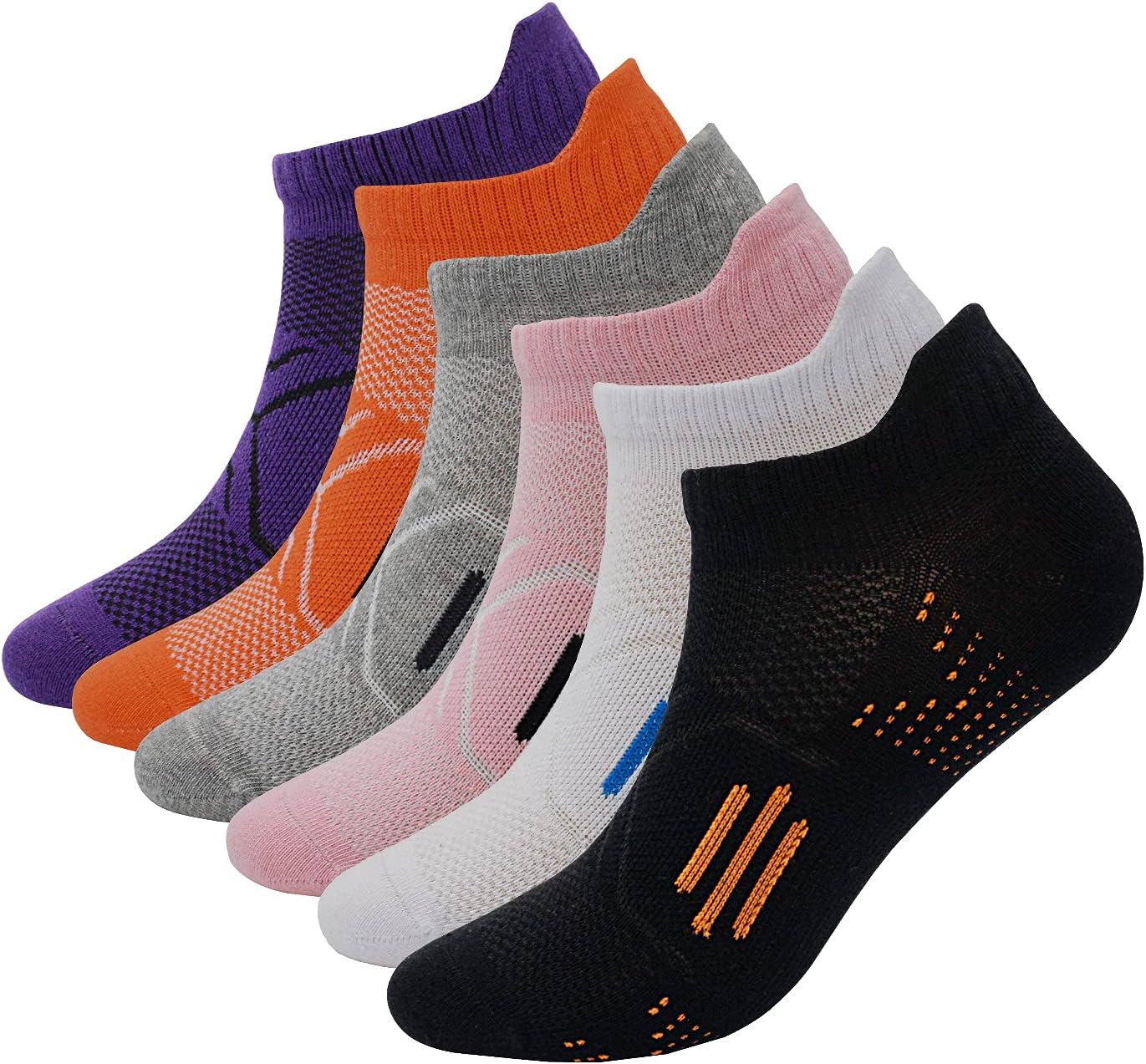 Women Anti Odor Blister Resisting Sweat Wick Low Cut Cotton Sports Running Socks