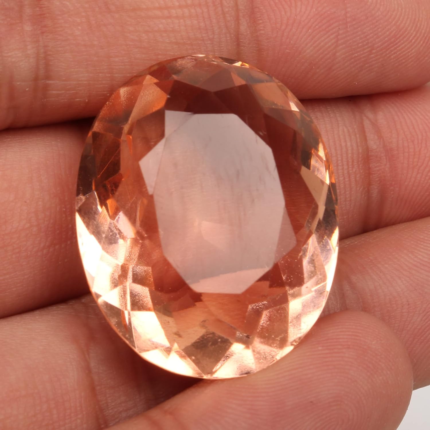 REAL-GEMS Loose Gemstones Brazilian Pink Topaz 103.5 Carat. Excellent Oval Cut Loose Gemstone Jewely Making For Women And Men