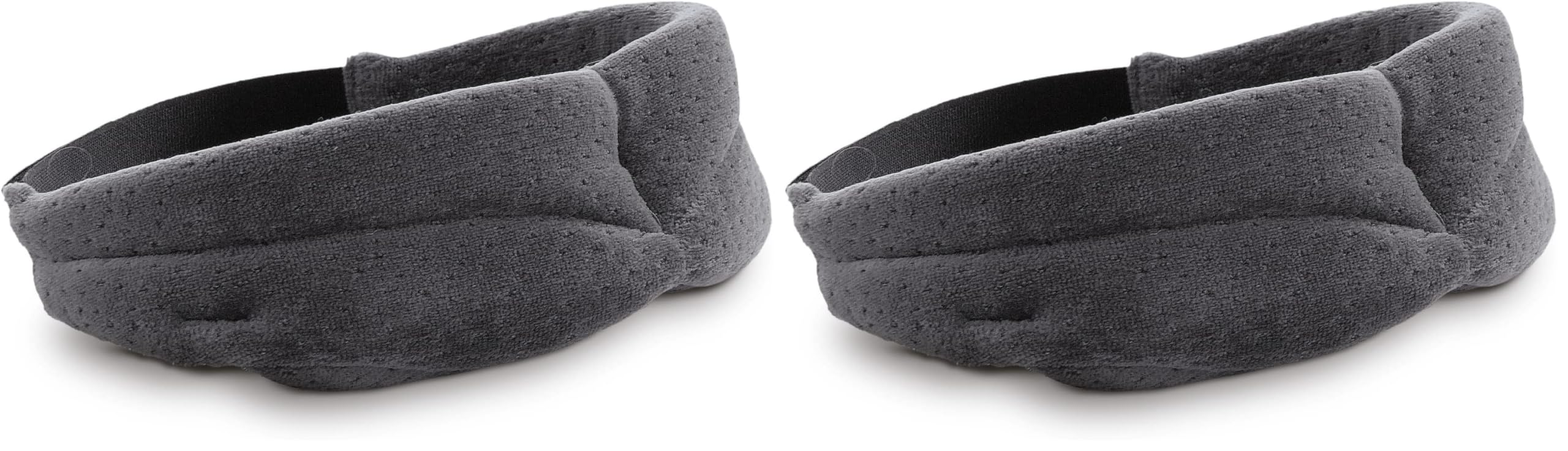 TEMPUR Masque de sommeil pour hommes et femmes, masque de nuit opaques et réglables pour une totale relaxation, Anthracite (Lot de 2)