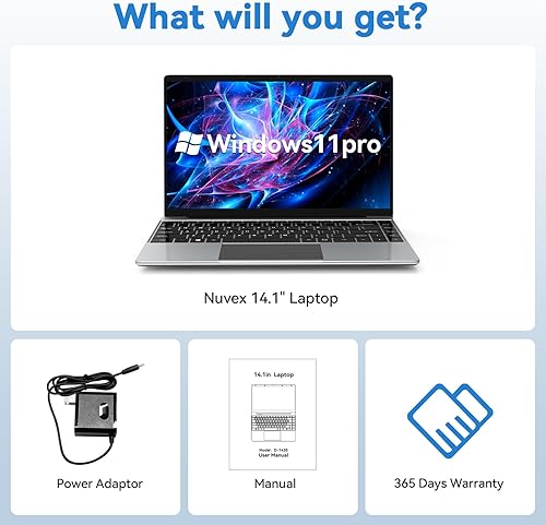 Vista 15 de Computadora portátil de 14 pulgadas, 8 GB de RAM 256 GB SSD, procesadores Intel Celeron N4020C (hasta 2.8 GHz), portátil Windows 11 Pro, FHD 1920 x