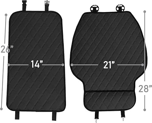 Miniatura 5 de FH Group Protector de asiento delantero de automóvil, resistente al agua, compatible con bolsa de aire, diseño de diamante de lujo Neo Supreme,