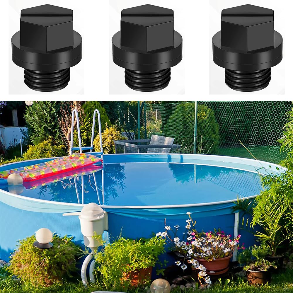 Juego De 6 Tapones De Drenaje Para Piscina – Compatibles Con Hayward SPX1700FG, Incluyen Juntas De Sellado