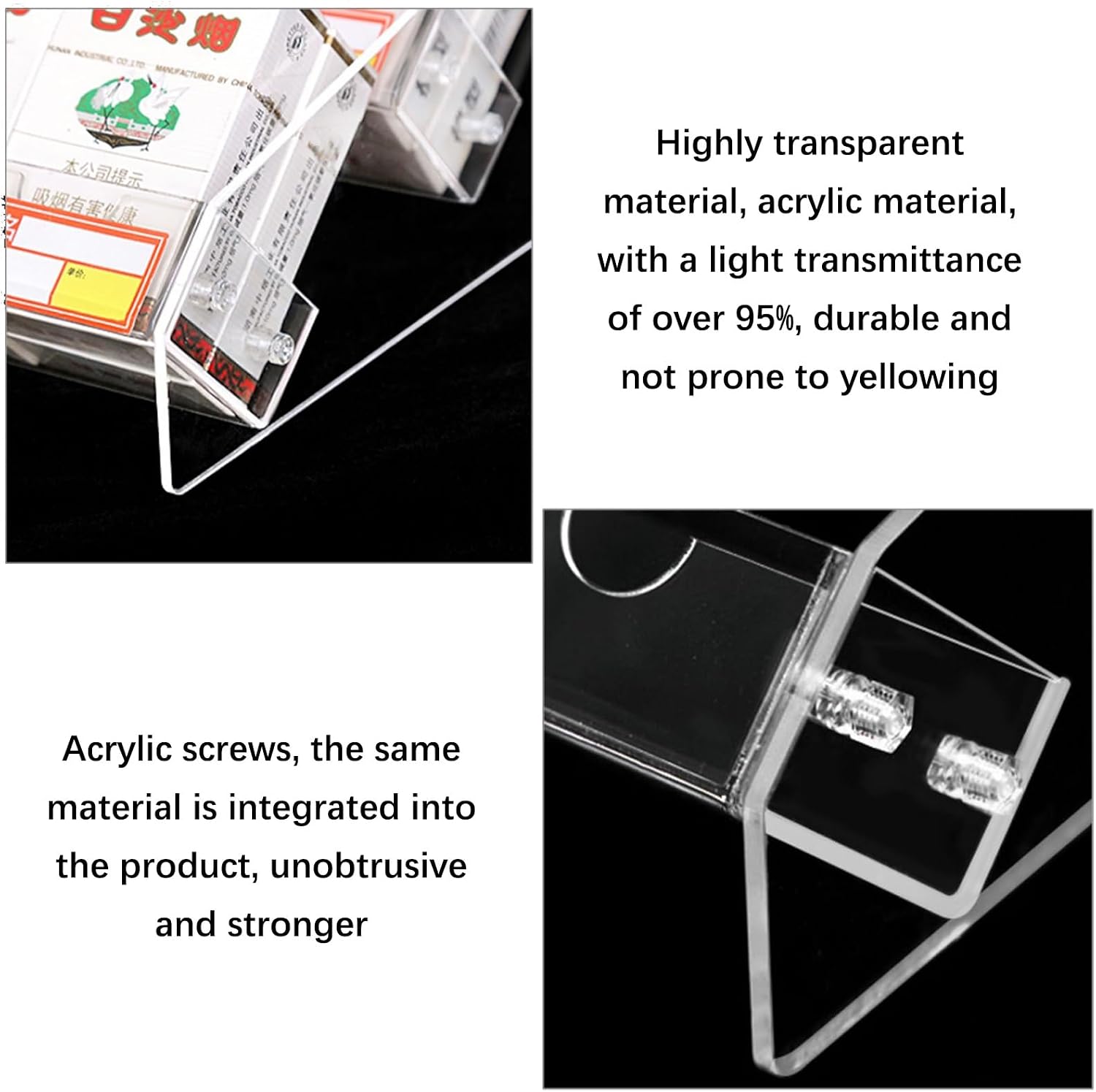 Store Display Shelves, Cigarette Display Rack, Retail Store Supermarket Cigarette Display Holder, Cigar Blunt Wraps Candy Display Case, Sale Counter Rack Cabinet Organizer ( Color : Clear , Size : 23.