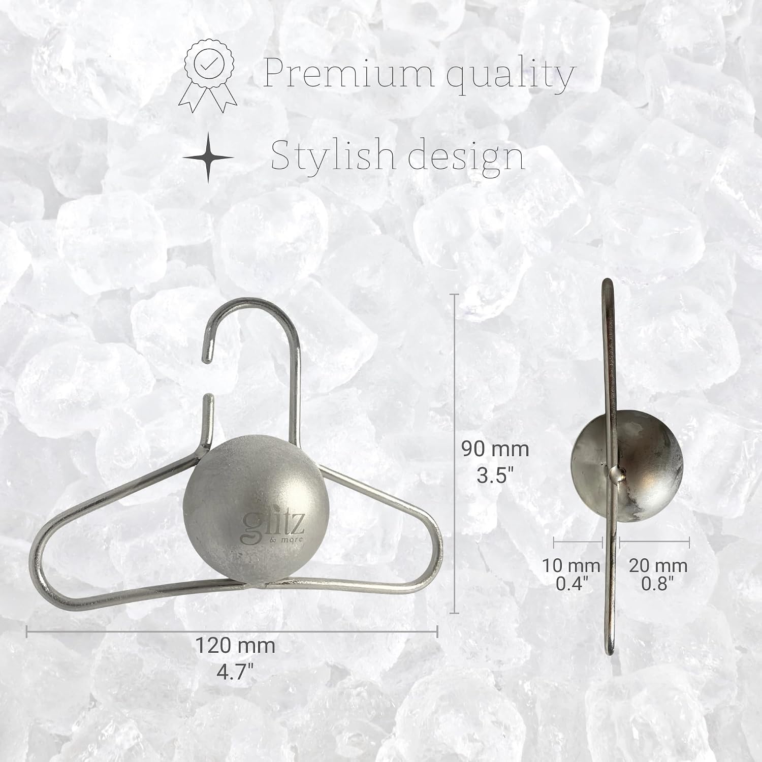Stainless steel Chilling Coffee Espresso Ball for Coffee Lovers Gold Silver Java Ball Brew Chilling Ball (Silver)