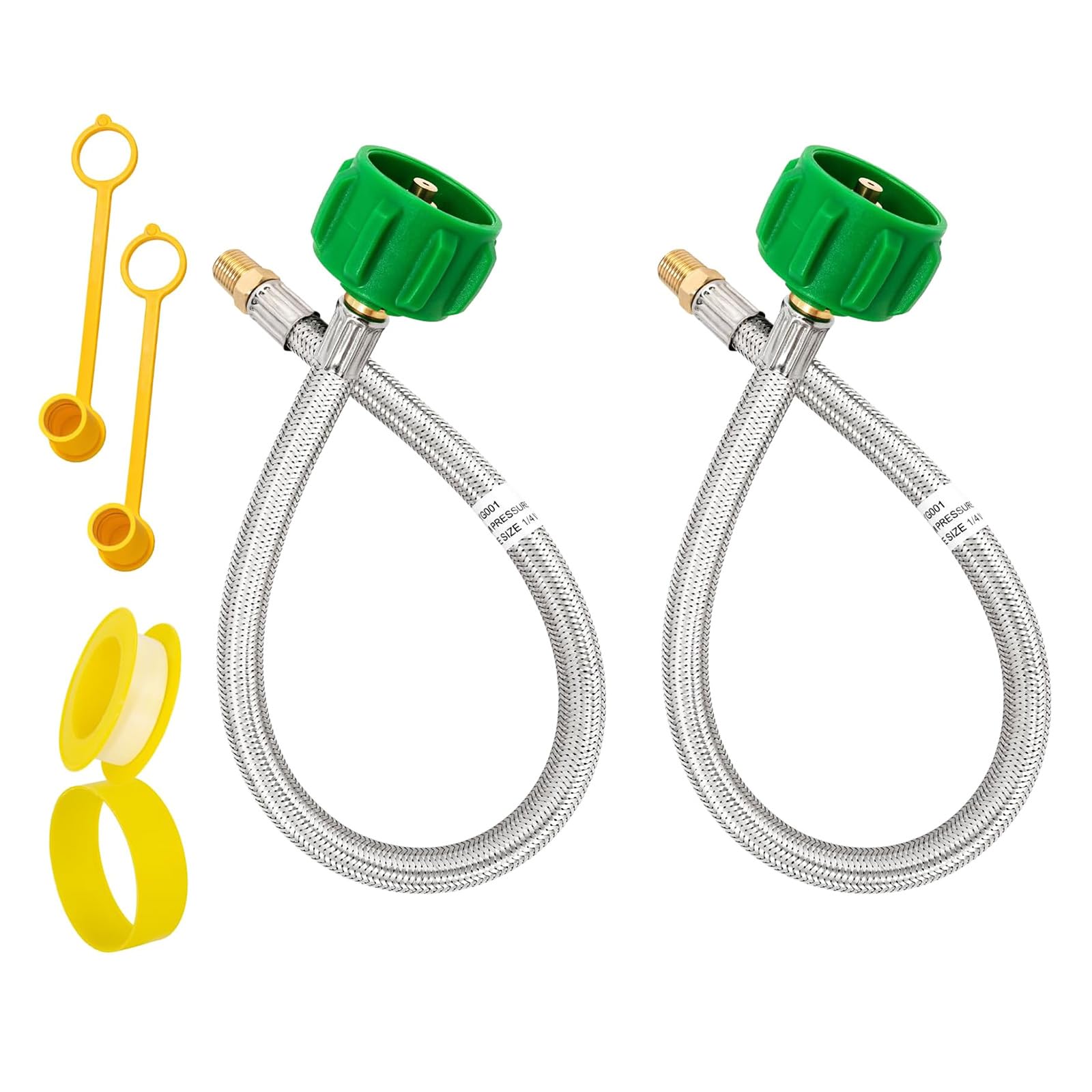 Hdoytxxm Multicolor 2Pcs Hoses With Brasses Fittings High Pressures With Grills And Camping Equipment Quickly Connects Plug Grill Stove
