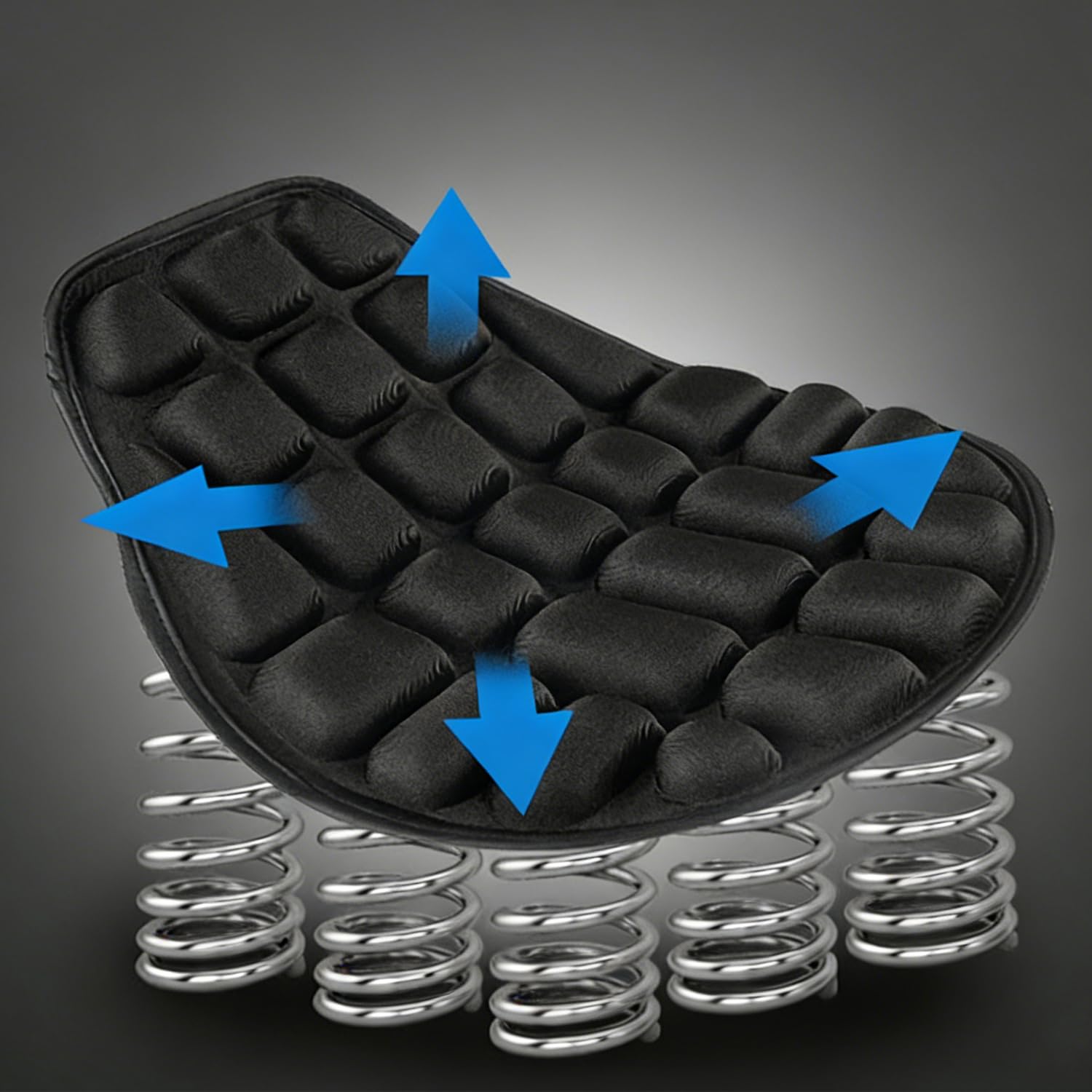 Cojín Transpirable Absorbe Impactos Motocicleta - 1 Unidad, Negro, Almohadilla Para Asiento de Motociclete, Apto Para Mayoría Motos, Resistencia los Golpes y Función Reducción de Presión
