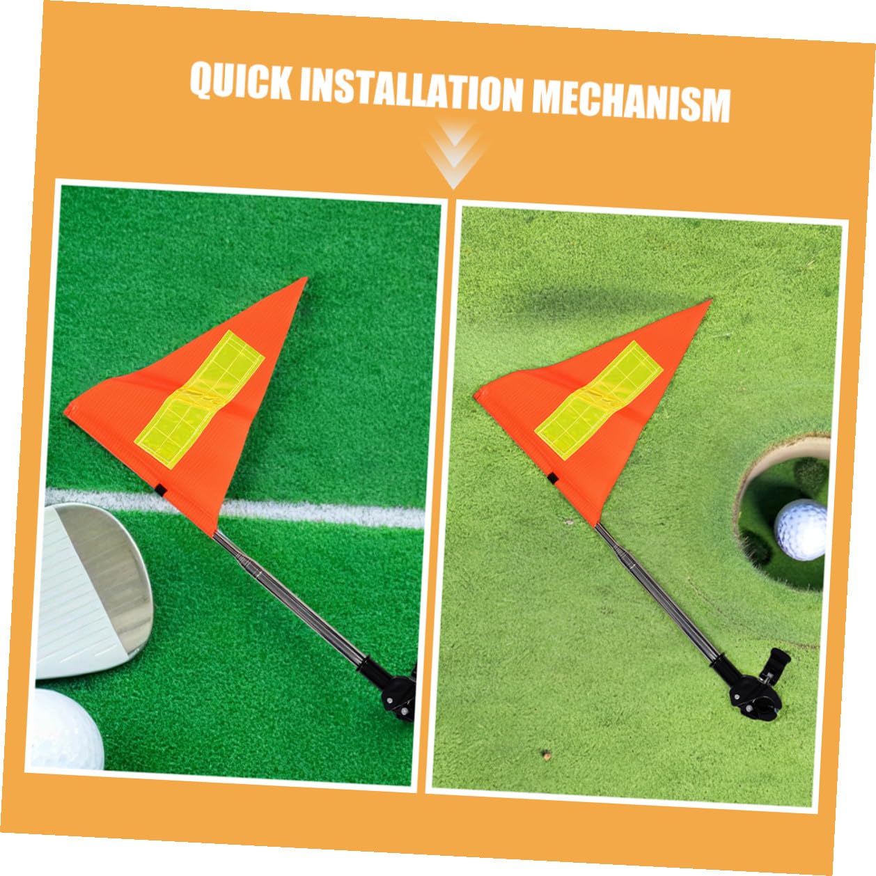 Abaodam 2piezas Bandera De Seguridad Reflectante para Carrito De Golf Bandera Telescópica De Alta Visibilidad Soporte Ajustable para o Cochecito