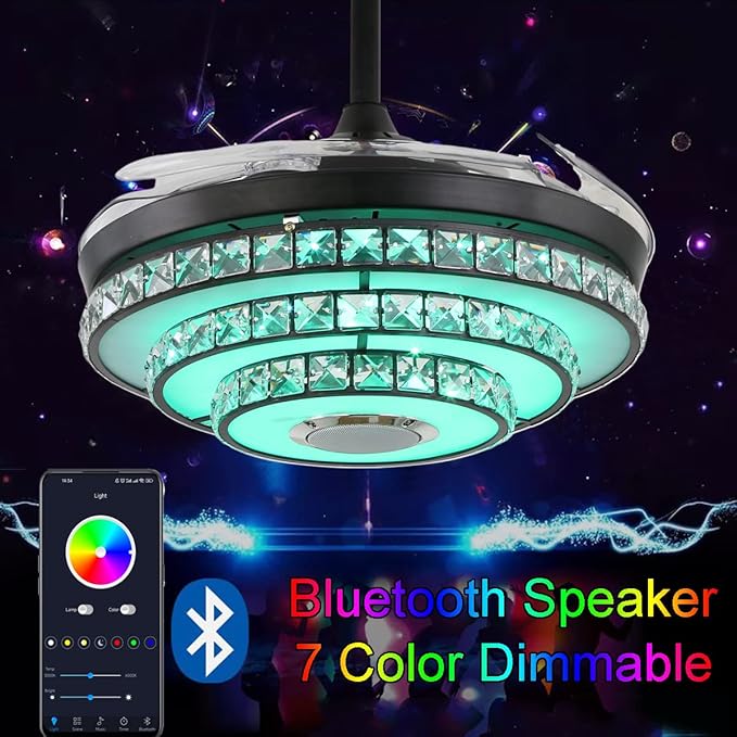 Ventilador de Techo 42" con Luz, Control Remoto y Bluetooth miniatura 6