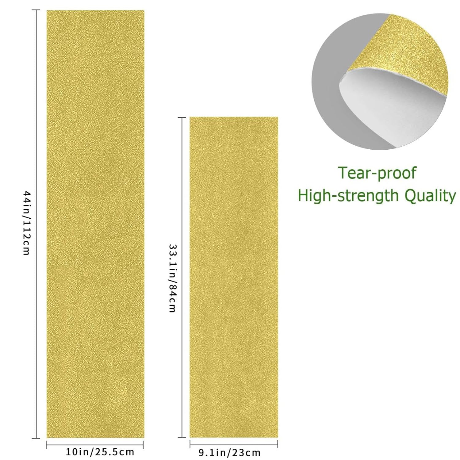 Old Gold Solid Color Skateboard Grip Tape Sheet, Waterproof Scooter Grip Tape Non Slip Longboard Griptape, Bubble Free Sandpaper for Skateboard, 9" x 33"