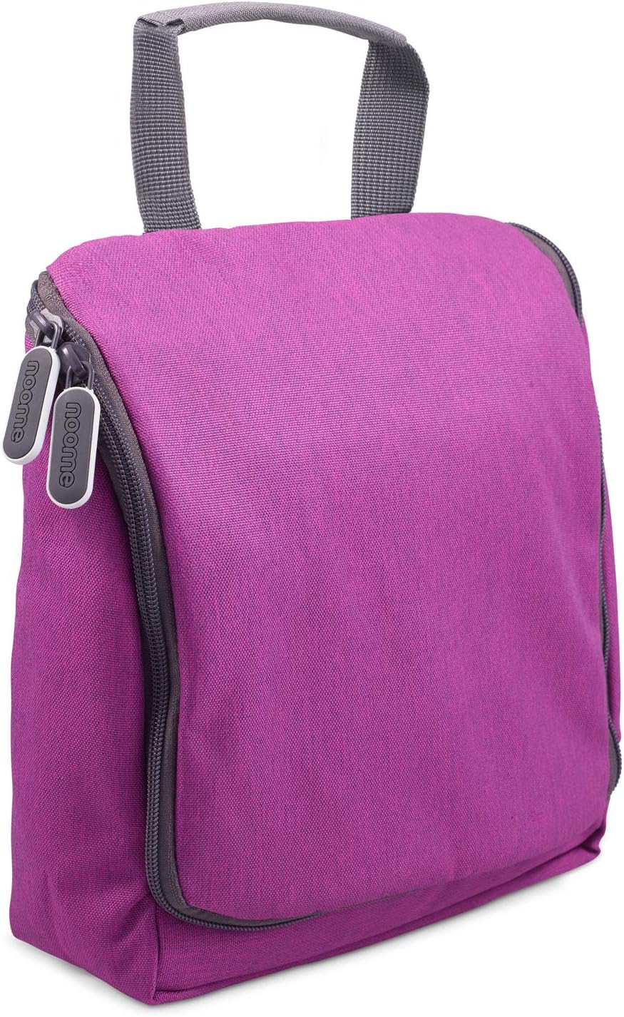 NoomeHanging Toiletry Bag Travel Large Wash Bag for Women Mens Toiletries with Hook, Water Resistant Organiser Toiletry Bags (Purple)