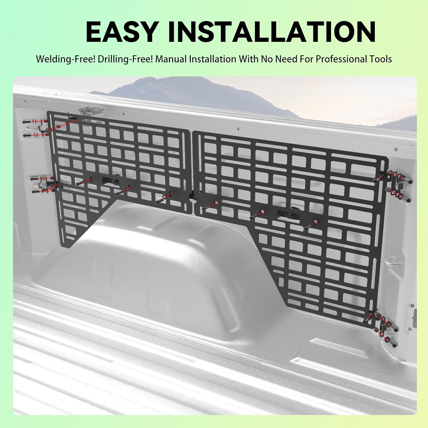 MusixiA Side Bed Molle Panel Compatible with 2019-2025 Chevy Silverado/GMC Sierra 5.8FT Truck Panel System Fit for 19-25 Chevy Silverado Accessories