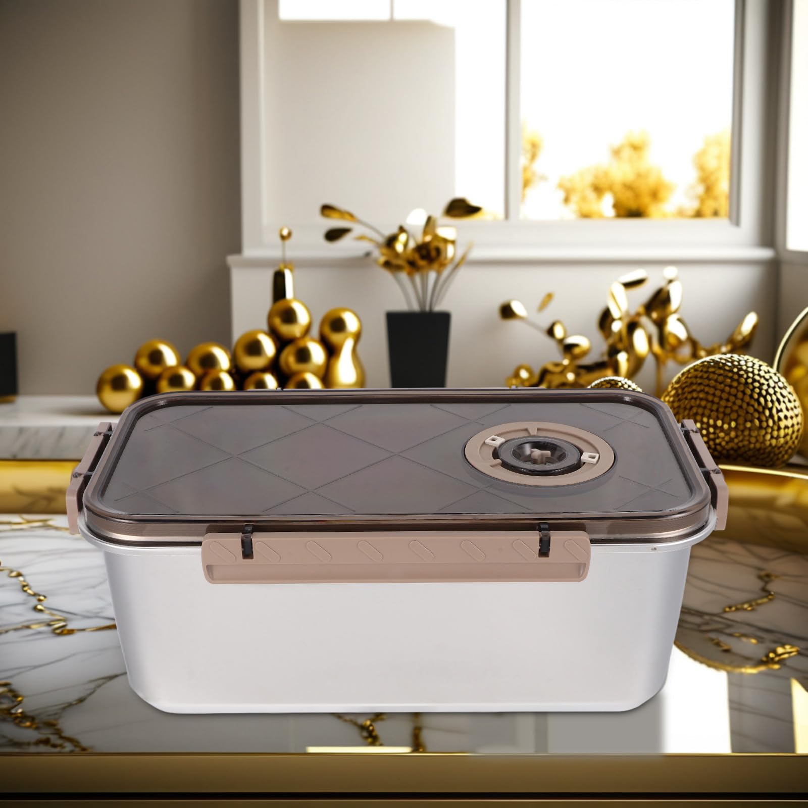 DOITOOL Edelstahl Frischebox 5,8l Luftdichte Aufbewahrungsbox mit Deckel Stapelbar für Vorratskammer und Frisches Obst Sowie Vorgeschnittenes Lebensmittelaufbewahrung