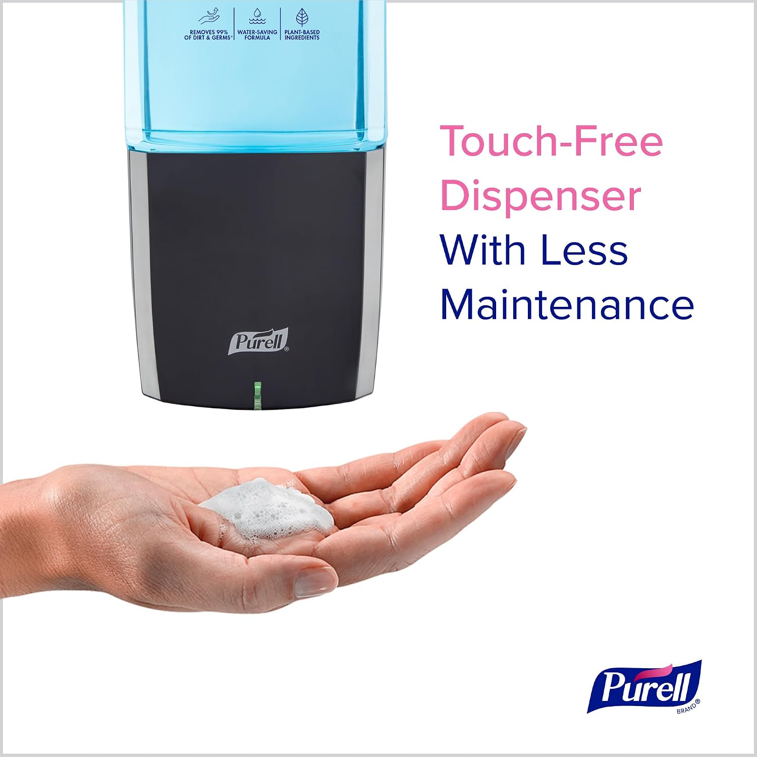 Purell ES10 Hand Soap Kit, Auto Dispenser + 1200 mL Foam Refill - 8372-1G image 3