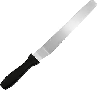 Espátula acodada de acero inoxidable SPAT-10OS, 10 pulgadas