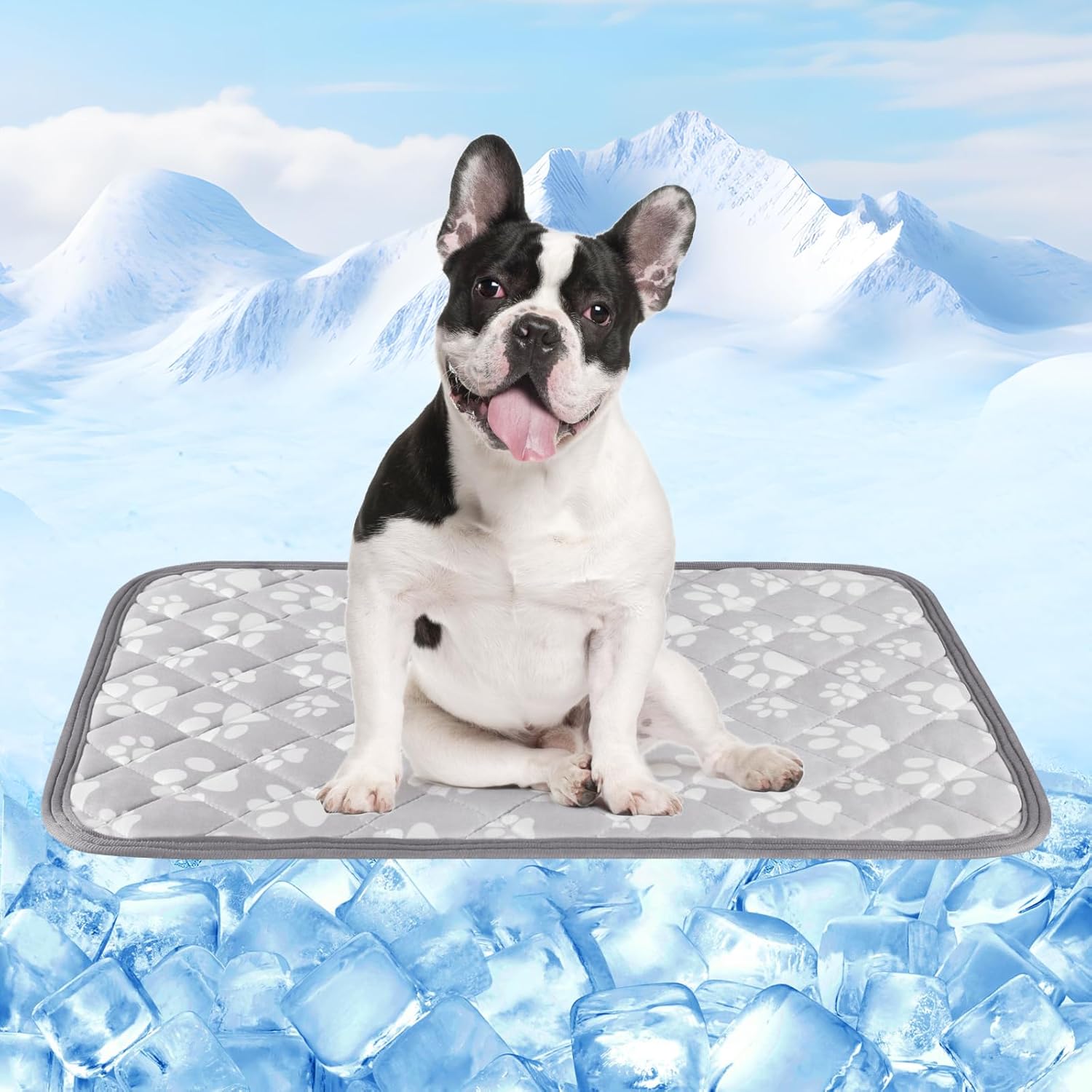 Rywell 30”x20” Dog Cooling Mat – Grey, Non-Toxic & Washable Rywell 30”x20” Dog Cooling Mat – Grey, Non-Toxic & Washable