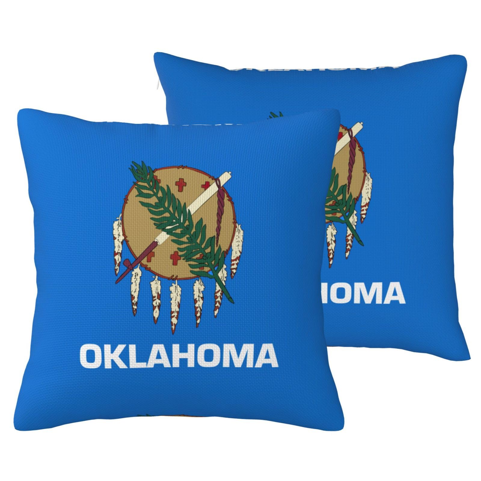 Housse de coussin imprimé Oklahoma en lin pour sublimer votre canapé de salon chaleureux