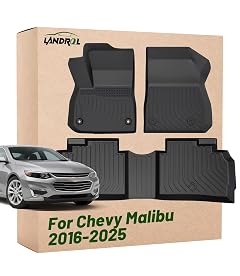 Landrol Car Floor Mats Replacement for Chevrolet Chevy Malibu 2016-2025 Not Fit Hybrid or Limited Heavy Duty TPE
