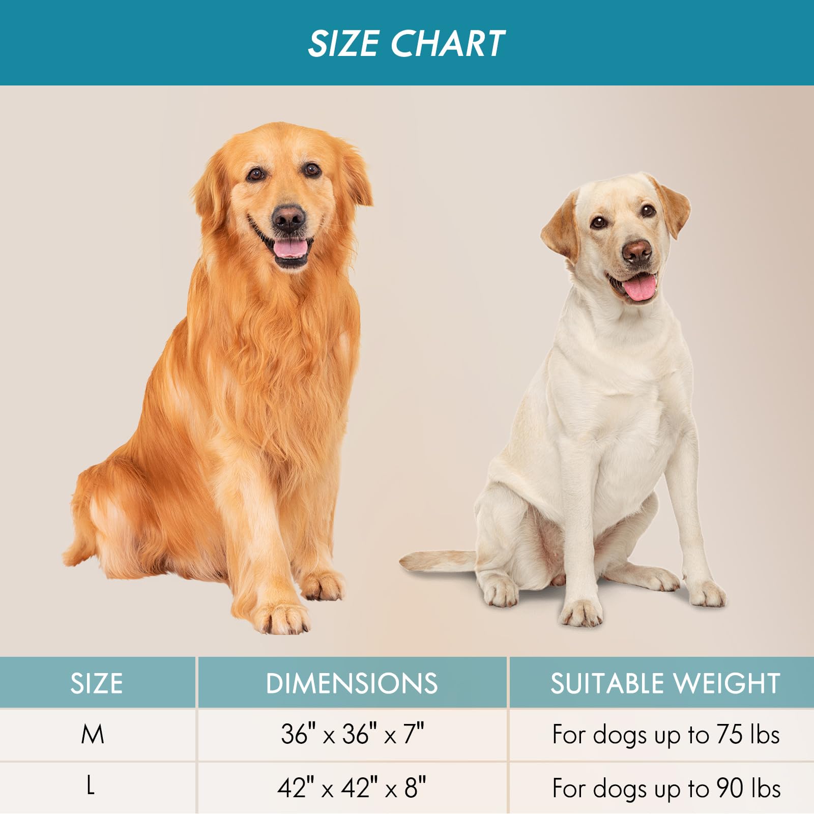 ClevaHome Cama Ortopédica para Perros, Cama Redonda de Doble Capa con Tejido Repelente al Agua, Base Antideslizante y Funda Lavable a Máquina (Azul Pizarra, L)